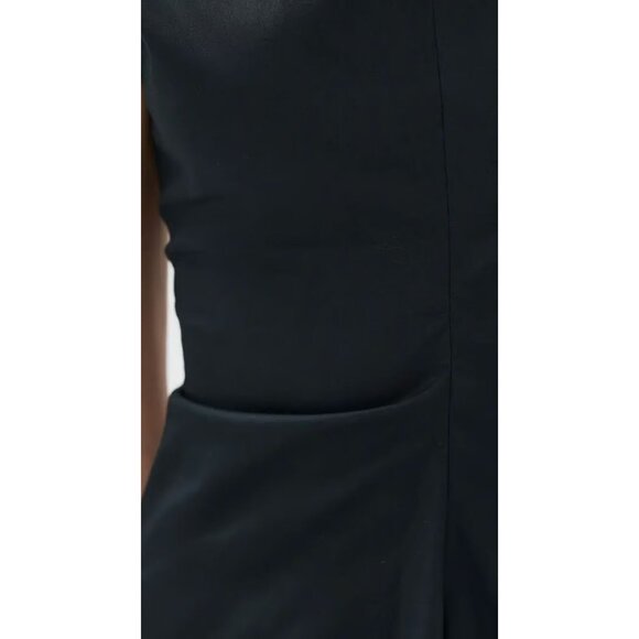 Rosetta Getty Funnel Neck Torqued Knit Top Fit & Flare Black Size L New $625.00 - Picture 6 of 15